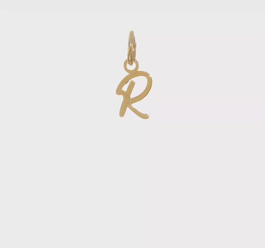 Dije Inicial "R" en Mayúscula en Oro Amarillo de 14k