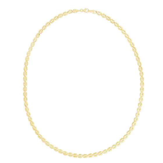 Collar de Eslabones Ovalados de Oro Amarillo de 14k