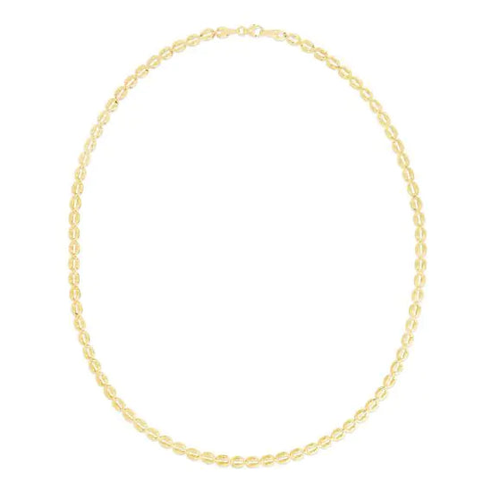 Collar de Eslabones Ovalados de Oro Amarillo de 14k