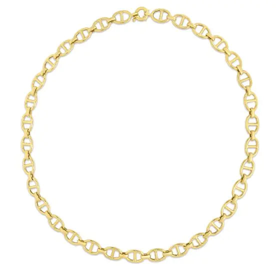 Collar de Cadena Marinera de 8.8 mm en Oro Amarillo de de 14k