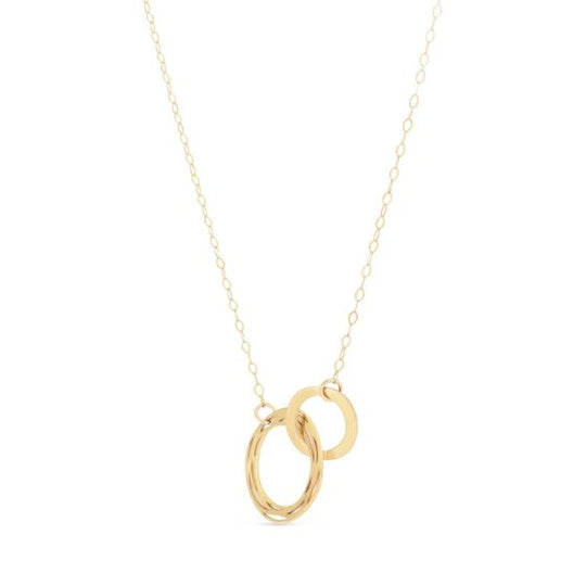 Collar Circular con Plantilla de Oro de 14k