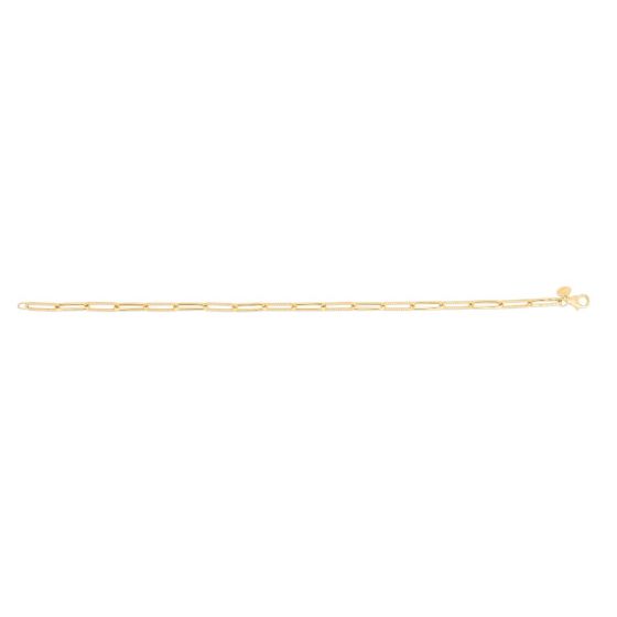 Pulsera con Clip de Cuentas Alternas en Oro de 14k