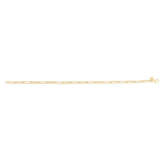 Pulsera con Clip de Cuentas Alternas en Oro de 14k