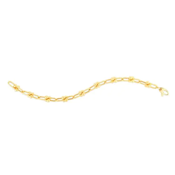 Collar Jax de 5 mm en Oro Amarillo de 14k