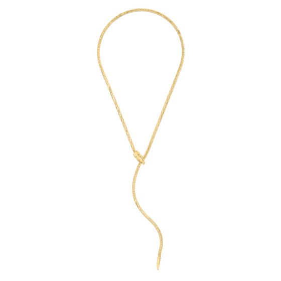 Collar de Serpiente de Oro Amarillo de 14k