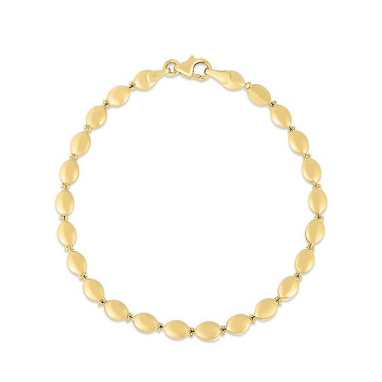 Collar de Cuentas de Guijarros en Oro Amarillo de 14k