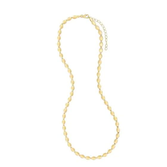 Collar de Cuentas de Guijarros en Oro Amarillo de 14k