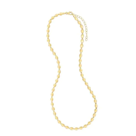 Collar de Cuentas de Guijarros en Oro Amarillo de 14k