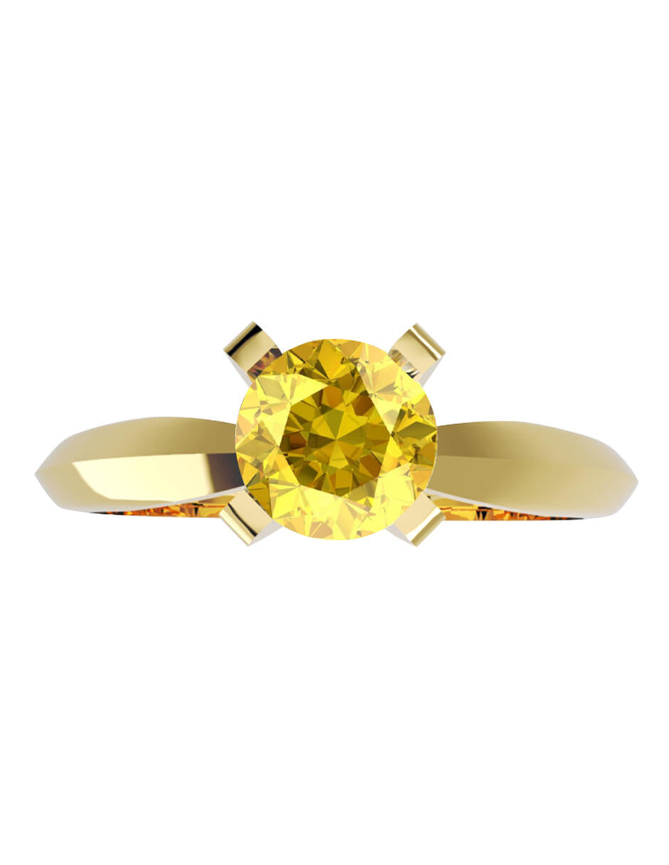 ANILLO DE COMPROMISO CON DIAMANTE DE 1.01 Yellow VVS2