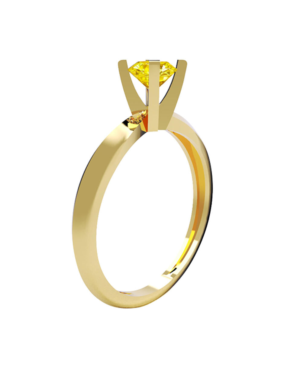 ANILLO DE COMPROMISO CON DIAMANTE DE 1.01 Yellow VVS2